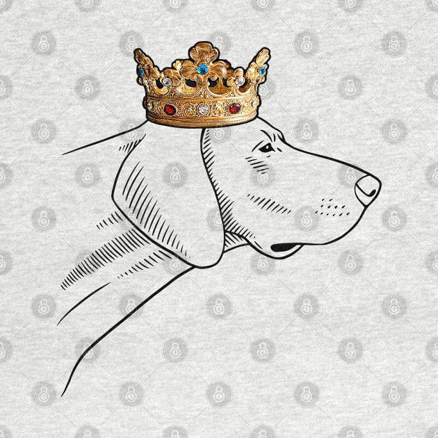 Pointer Dog King Queen Wearing Crown by millersye